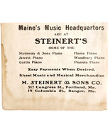 1906 Steinert's Music Store Advertisement Maine Piano Musical Instrument... - €17,30 EUR 1906 Steinert's Music Store Advertisement Maine Piano Musical Instrument... - €17,30 EUR