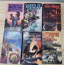 SCI-FI Softcover 6 Lot Books Queen Of Demons Mask Sixth Magic Death Storm - £9.97 GBP