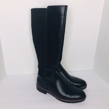 Tommy Hilfiger Famian Black Leather Knee High Tall Riding Boots Womens 9... - £38.64 GBP