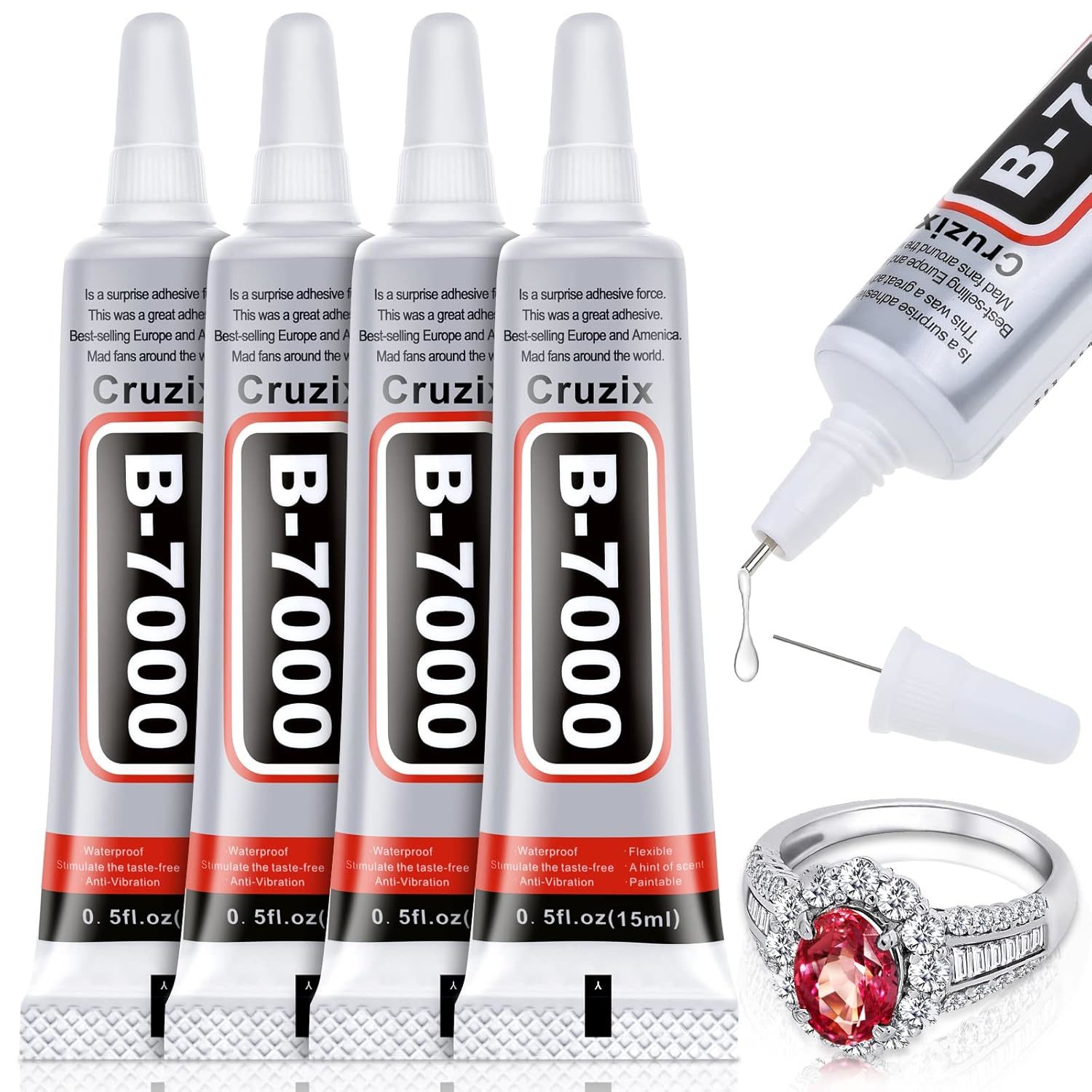 B-7000 Glue Clear for Rhinestone Crafts, Jewelry and Bead Adhesive B7000... - $19.57