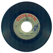 JAMES DARREN autographed “Goodbye Cruel World” 45 rpm record + color 8x10 photo - €43,42 EUR