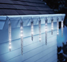 Christmas Holiday Dripping Icicle Lights Home Outdoor 10 Led Lighting Decoration - $57.13