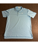 Peter Millar Summer Comfort Golf Polo Stretch Blue With White Logo Size ... - £21.63 GBP