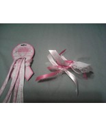 New  Breast Cancer Awareness Hair bow ribbon hair dress and 2 shoe lace  - £8.15 GBP
