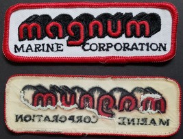 2 Magnum Marine Corporation embroidered patch, 4-1/2&quot; x 1-1/2&quot;  - £7.17 GBP