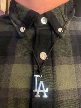 LA,Los Angeles 925 Sterling Silver Necklace,Logo,Dodgers,Street Latin Men Women - £54.94 GBP