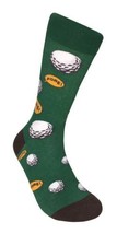 Golf FORE FineFit Mens Fun Novelty Socks Dress SOX Size 10-13 Casual Green - $12.46