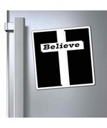 Magnets White Cross &quot;Believe&quot; in 3 Sizes - $18.89 CAD+