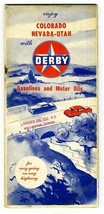 Derby Refining Map of Colorado Nevada and Utah - £6.20 GBP