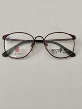 NOS Round Marcolin Accuflex 111 Red & Black Eyeglass Frames 46-16-120 - $30.00