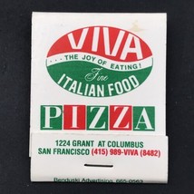 Viva Fine Italian Food Pizza Caffe Viva Restaurant Matchbook 19 Unstruck... - £7.47 GBP