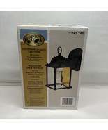 Outdoor Porch Glass Lighting Wall Exterior Coach Black Lantern Fixture L... - $14.80