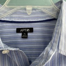 APT.9 Button Up Shirt ~ Sz XL  ~ Blue &amp; White ~ Long Sleeve - £17.77 GBP