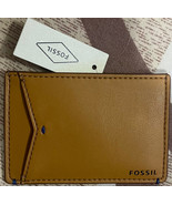 Fossil Joshua Cactus Leather Card Case, Tan, Trendy &amp; Modern, Multi-Slot... - £15.31 GBP