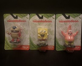 New Nickelodeon 3” Mini Figures Set of 3 SpongeBob, Stimpy &amp; Patrick Star - £7.56 GBP