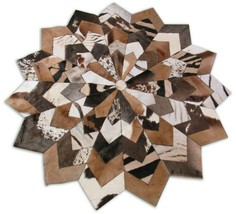 African Skins Patchwork Rug - 51 In X 51 In - O-922 - £197.04 GBP