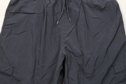 Vintage Reebok Mens Medium Faded Spell Out Above Knee Cargo Shorts Gray Nylon Item image 3
