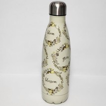 PURE Stainless Steel Vacuum-Insulated Water Bottle, 500ml (17 oz) Bloom Blossom  - £9.47 GBP