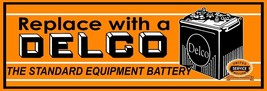 Delco Battery Metal Sign 30&quot; by 10&quot; - $79.15