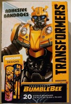 NEW Transformers BumbleBee Adhesive 20 Sterile Bandages Fun Designs Fan favorite - £5.30 GBP