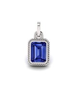 5.25 Ratti 4.00 Carat Natural Blue Sapphire Neelam Pendant Square Shape ... - $723.29 MXN