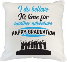Make Your Mark Design Happy Graduation. White Pillow Cover for Classmate... - $24.74+