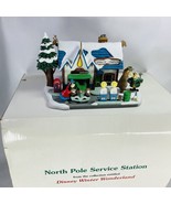 Danbury Mint Disney Winter Wonderland  North Pole Service Station Lights Up - $39.99