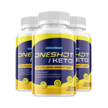 3-Pack One Shot Keto Pills, Oneshot Keto All Natural Dietary Supplement ... - $56.99
