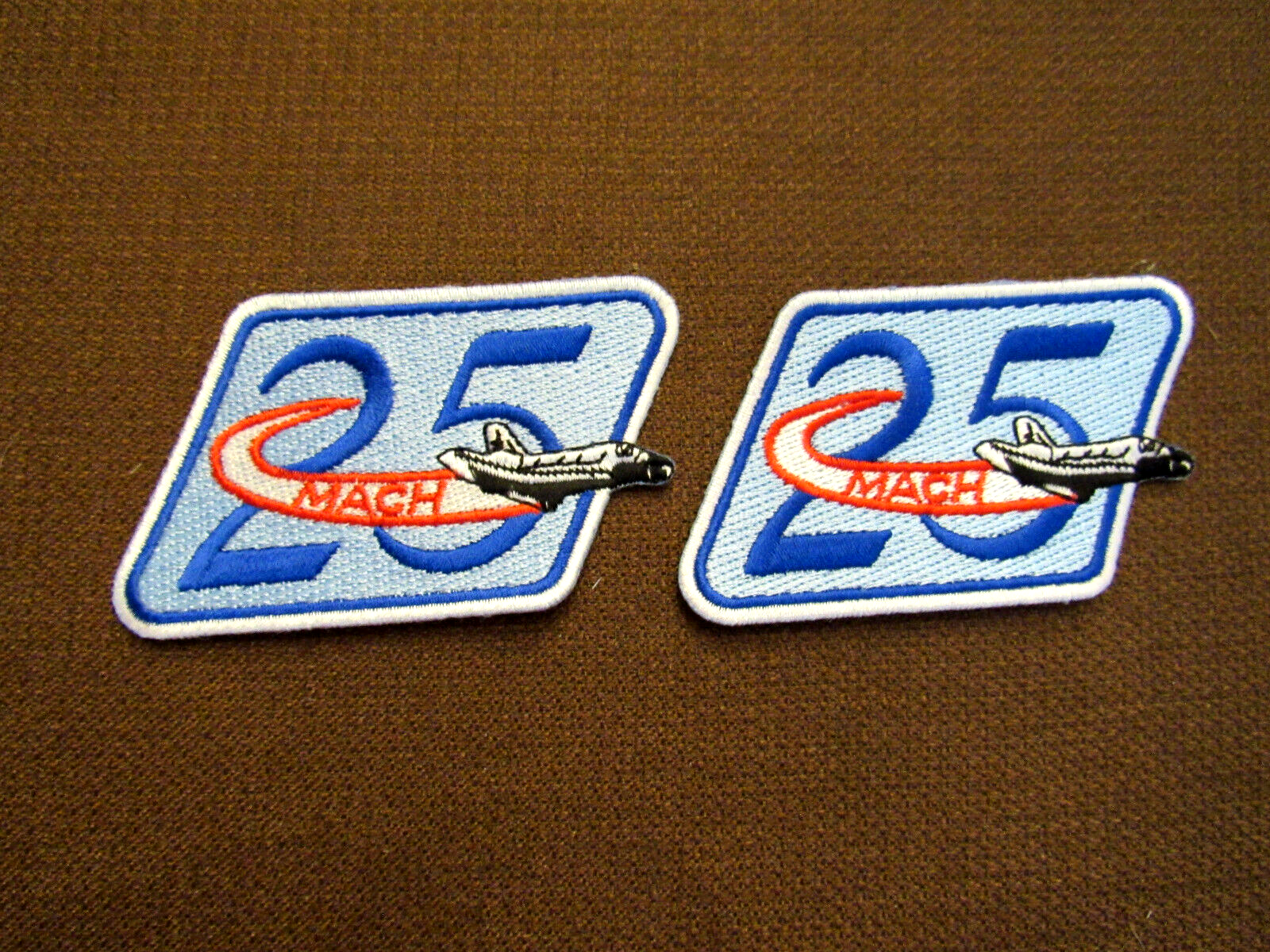 NASA MACH 25 ASTRONAUT SPACE SHUTTLE MACH 25 DUAL PATCHES BEAUTY 3 - $39.59
