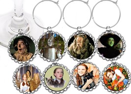 The Wizard of Oz decor party wine glass cup charms markers 8 party favors - $10.84