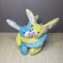 Dan Dee Easter Posable Ears Bunny Couple Hugging Soft Stuffed Animal Plush Toy - £7.58 GBP