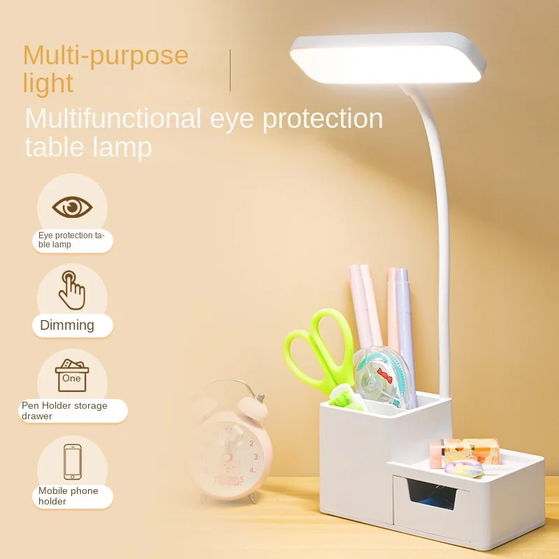 Ft pen holder eye care rechargeable led night lamp bedroom bedside reading lamp storage thumb200