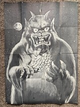VTG Black &amp; White Moon Monster Poster - 27&quot; x 37&quot; - Ordered from Comic Book Ad - £151.52 GBP
