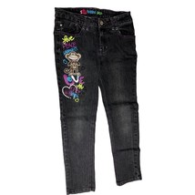 I Love Bobby Jack Girls Size 14 Vintage Y2K Jeans Monkey Love Peace - $21.77
