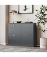 Slim Gray Hidden Shoe Cabinet 4-Drawer Entryway Rack - $2,538.03 MXN