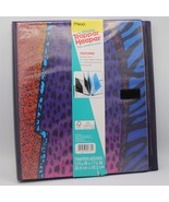 Trapper Keeper Retro Style Binder Portfolio W/ 2 Folders - Neon Animal P... - £22.04 GBP