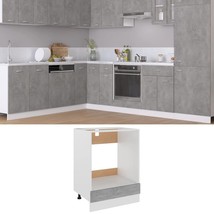 Oven Cabinet Concrete Gray Engineered Wood Standard Oven Cabinet - $147.49