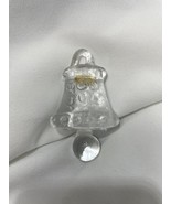 Kosta Boda Sweden Vintage Glass Christmas Ornament BELL God Jul 3&quot; - £13.74 GBP