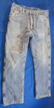 WRANGLER RUGGED WEAR LIGHT BLUE WASH COLD WEATHER LINED MENS DENIM PANTS... - $26.77