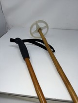 Vintage Bamboo 49 Inches Ski Poles with Handles &amp; Straps - £35.88 GBP