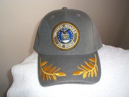 U S Air Force emblem on a new Slate gray ball cap  - £15.63 GBP