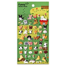 CUTE DOG STICKERS Sheet Puppy Animal Raised Puffy Vinyl Craft Scrapbook ... - £3.18 GBP