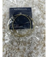 Belk Silverworks 24KT Over Fine Silver Plate Large Round Hoop Earrings - $465.06 MXN