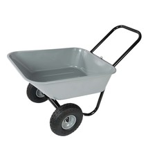 Garden Cart with 10&quot; Pneumatic Wheels - Gray - $2,075.11 MXN