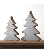 Wood Pine Tree Decor (Set of 2) - $70.87 CAD