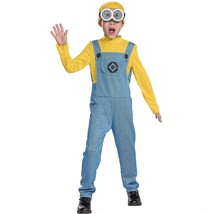 NEW Bob Minion Halloween Costume Baby Boy Girl 12-18 Months Jumpsuit Headpiece - £23.77 GBP