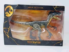Jurassic Park III Amber Collection 6&quot; Male Velociraptor Dinosaur Toy Sealed 3 b - £16.96 GBP