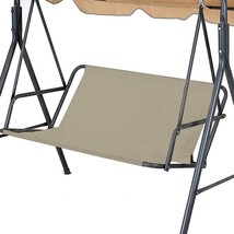 BEIGE 56.69x17.7x21.65&quot; Outdoor Swing Seat Replacement Cover 600D Oxford... - $27.67