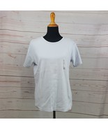 Eddie Bauer Women&#39;s Short Sleeve Light Blue Ribbed Crewneck Tshirt Size ... - $235.91 MXN