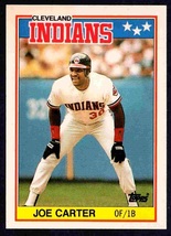 Cleveland Indians Joe Carter 1988 Topps American UK Baseball Card #12 nr mt - $0.50